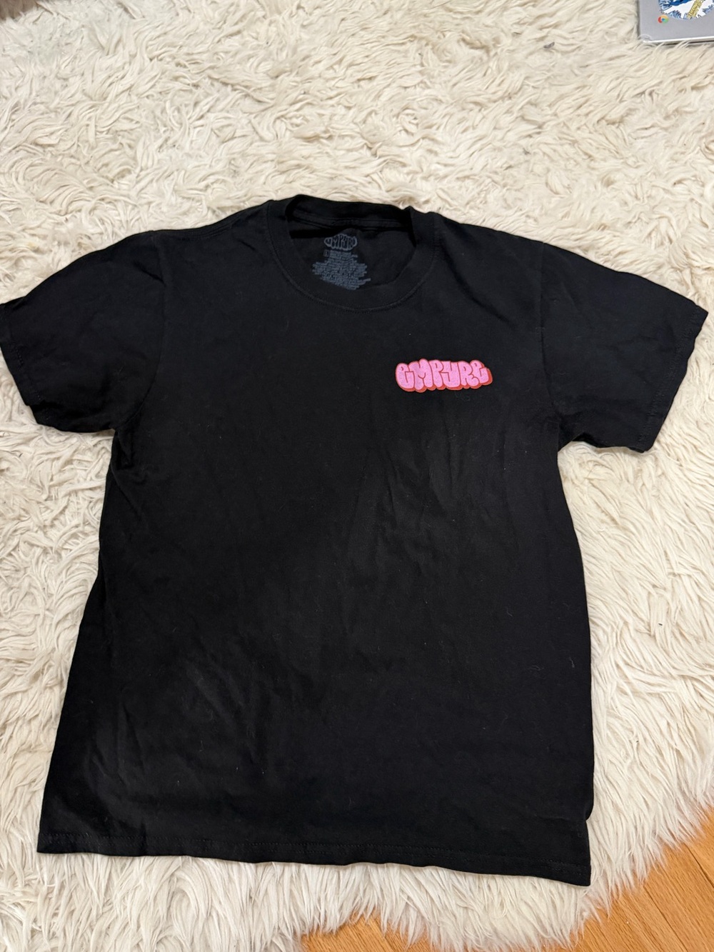 Empyre Black Tee with pink Graphic Print